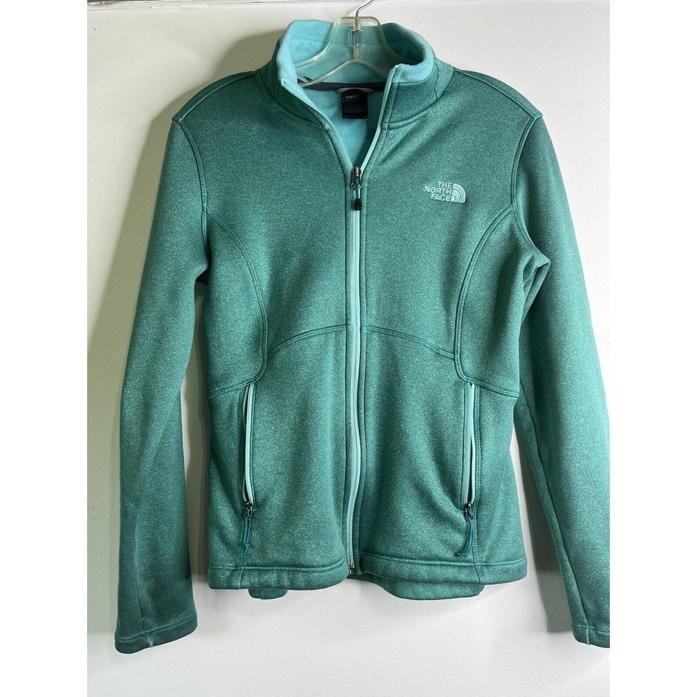 THE North Face Teal Green Fleece Zip-up Jacket Lightweight Size Small